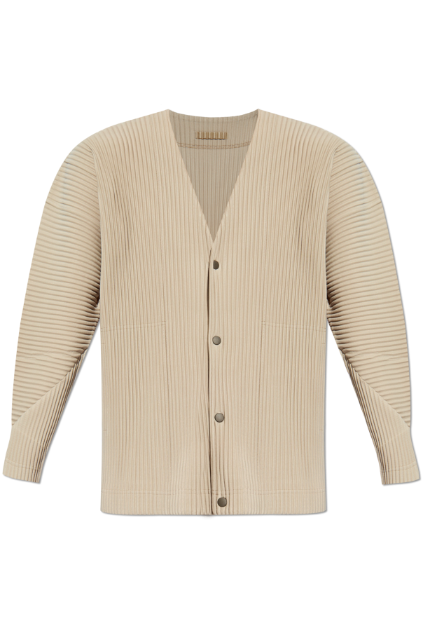 Beige Pleated Cardigan Issey Miyake Homme Plisse - Vitkac GB